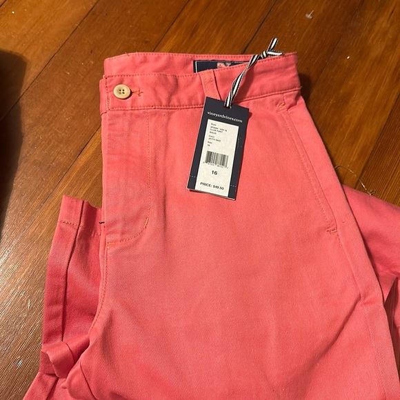 Vineyard Vines youth size 16 NWT Club Pant Solid color:Jetty Red - Picture 1 of 2